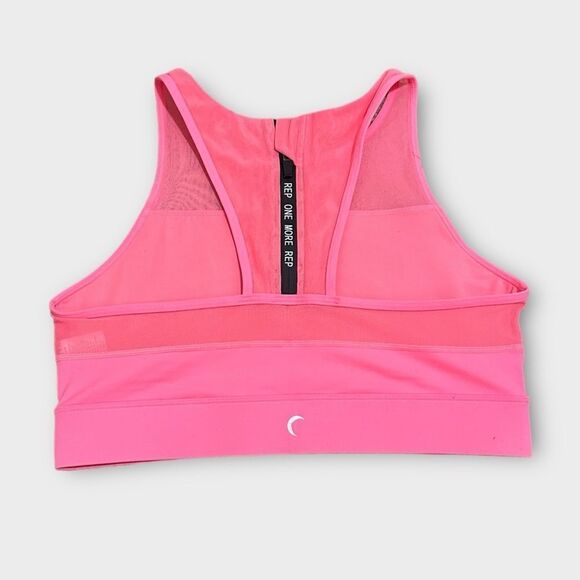 Zyia All Star Neon Hot Pink Performance Mesh Front Activewear Workout Sport Bra - Picture 5 of 8